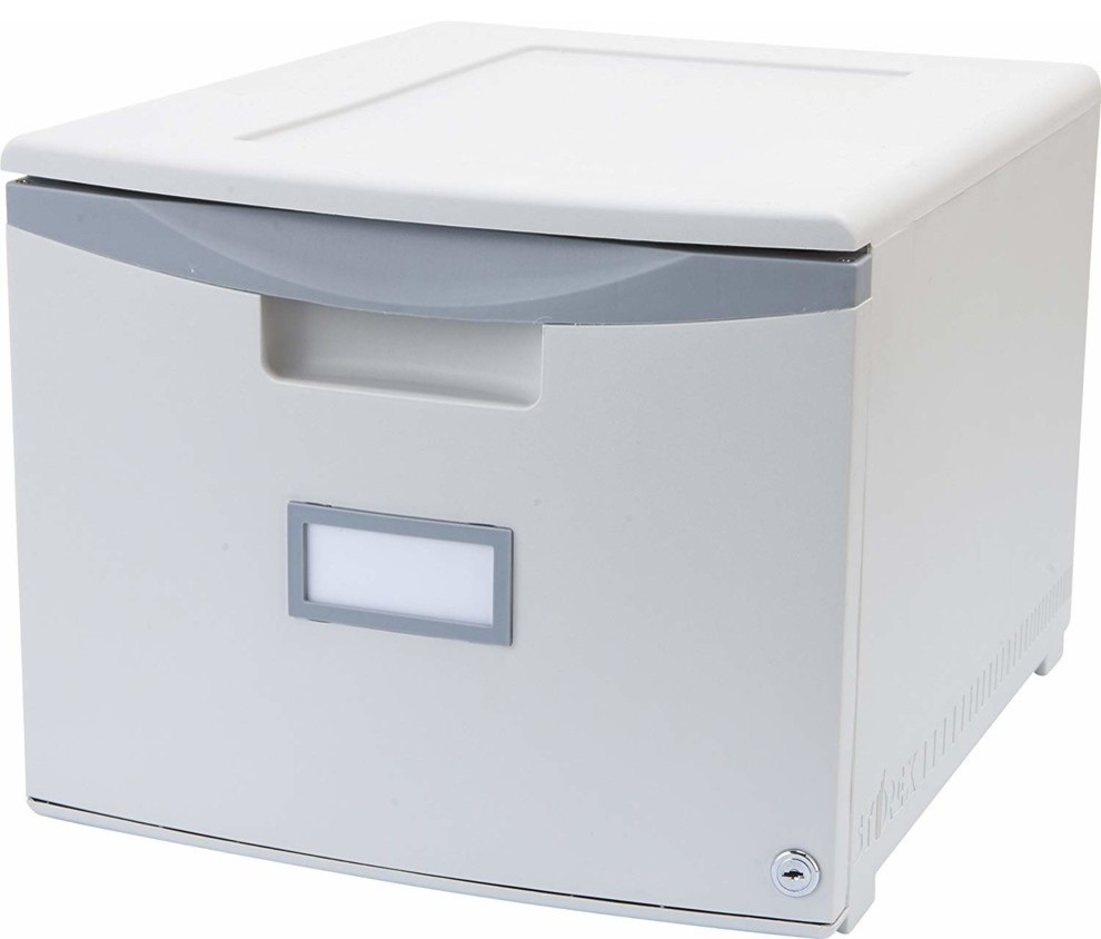 Single Drawer Mini File Cabinets With Lock Legal Letter Gray