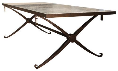 French 40's style X Base Dining Table