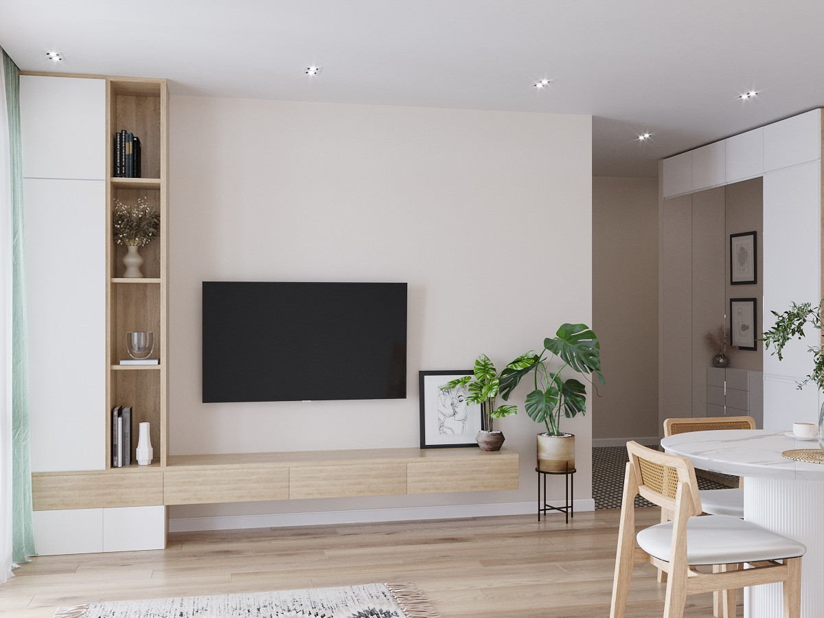 Современный интерьер с сканди нотками