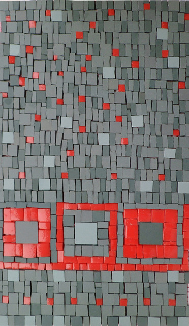 Pixels rouges eklektisk-mosaik