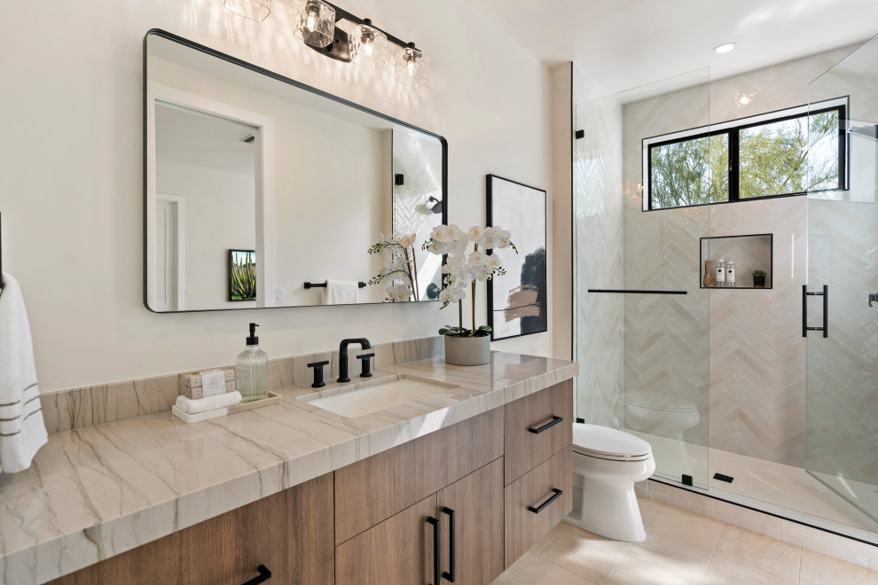 Inspiration for a contemporary bathroom remodel in Phoenix