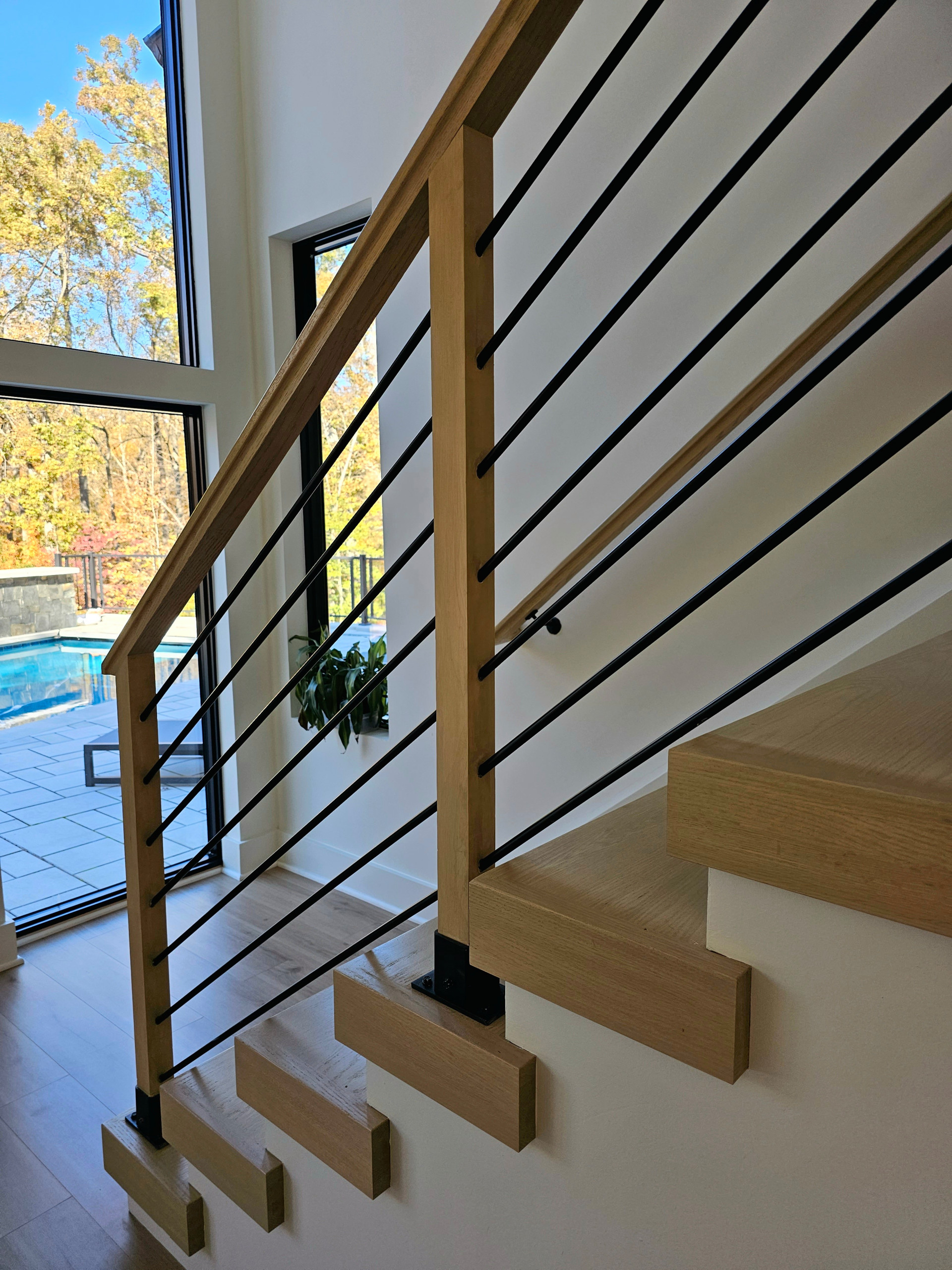 111_Open-Rise Stair with a Stunning Pool View, Great Falls, VA 22066