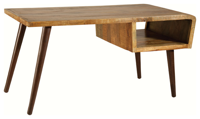 Orbit Hand Painted Mango Wood Desk Midcentury Desks And Hutches Orbit Hand Painted Mango Wood Desk