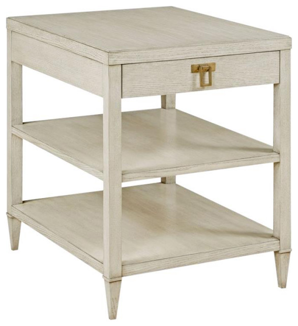 WOODBRIDGE LIANNA Side Table Rectangular Top Squared Corner Posts