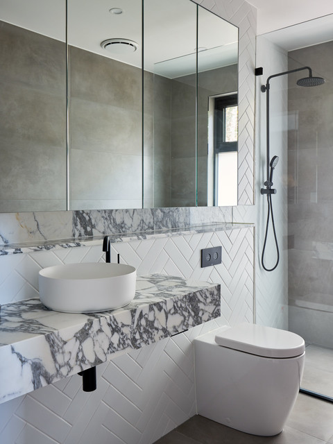 Modern Lux Duplex trendy-badevaerelse