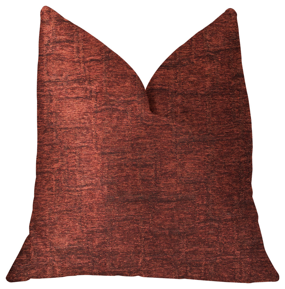 Paprika Jam Burgundy Red Luxury Throw Pillow, 22"x22"