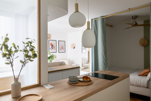 La pointe de l&rsquo;optimisation, 22m2 &agrave; Paris modern-koek