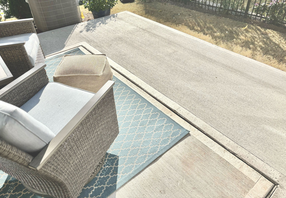 Brushed Finish Concrete Patio
