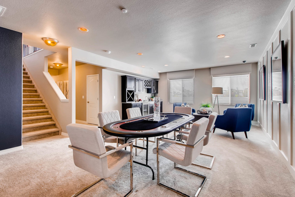 Inspiration for a rustic home design remodel in Denver
