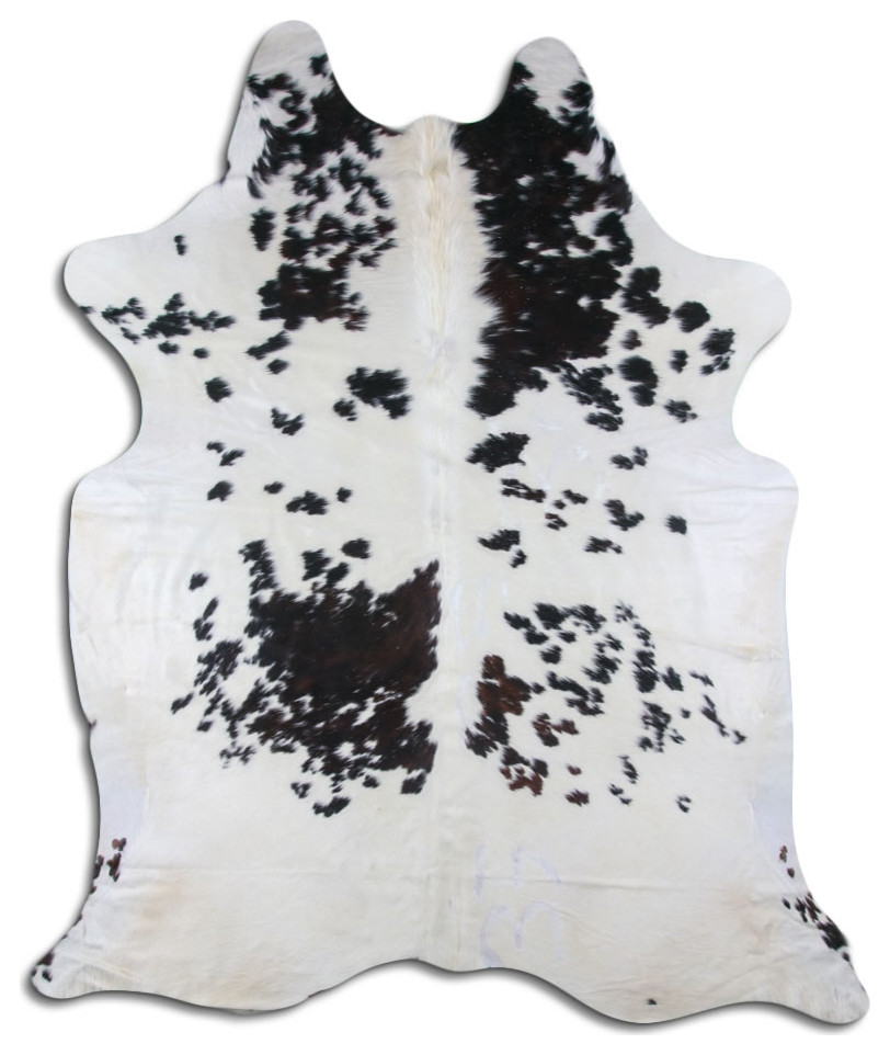 NATURAL HAIR ON Cowhide Rug DE BLACK AND WHITE, 5'x7' to 6'x8