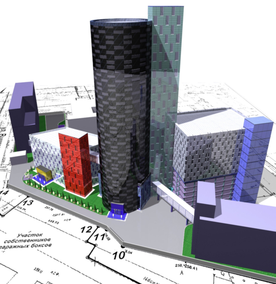 Эскизный проект офисного здания в г. Екатеринбурге