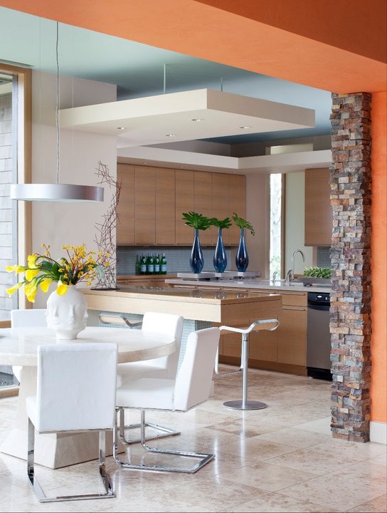 This is an example of a contemporary kitchen in Little Rock.