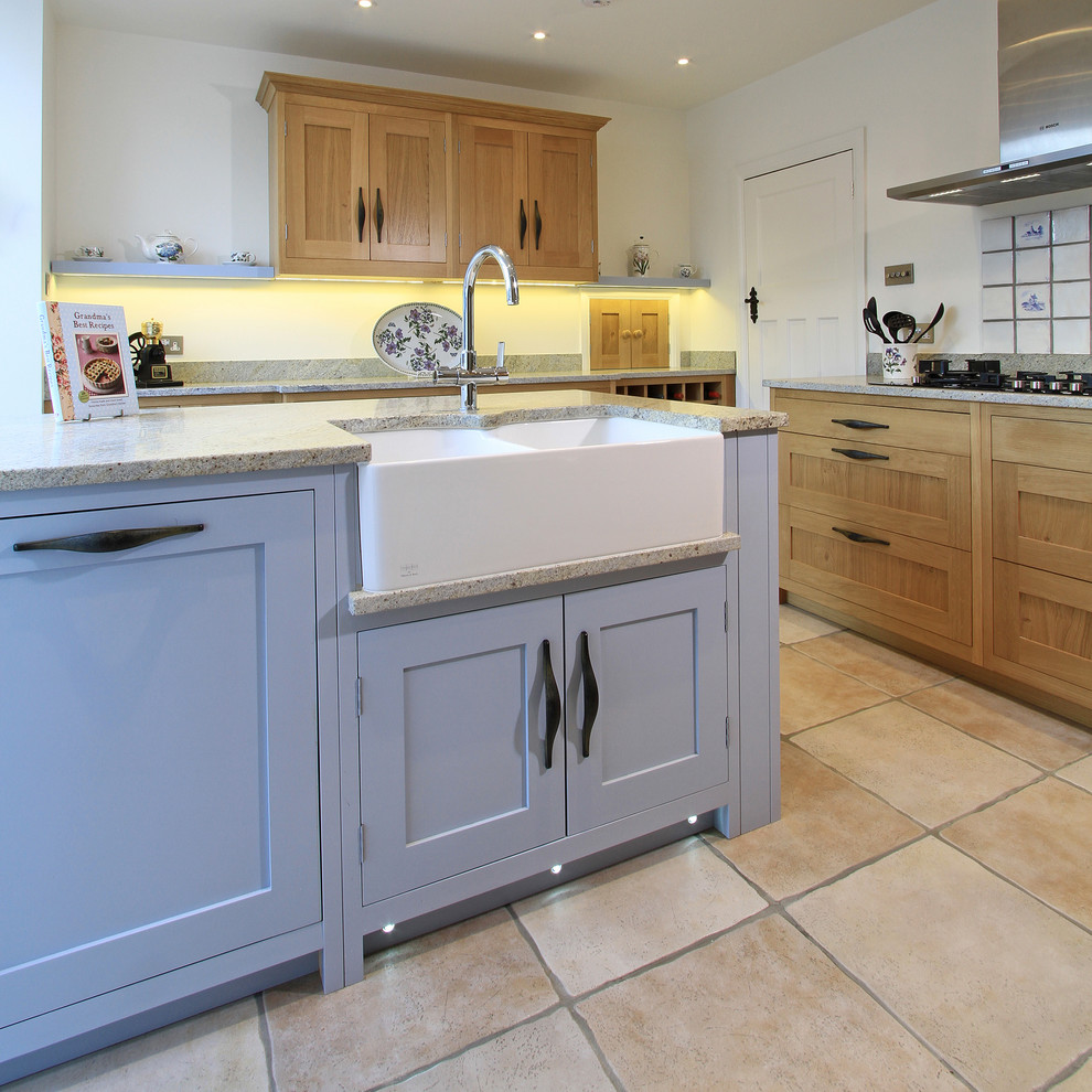 In Frame Oak Painted Shaker Kitchen In Parma Grey Contemporary