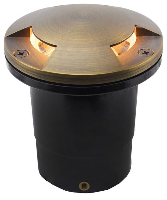 12V Composite Ground Well Light With 3Directional Mushroom Cover