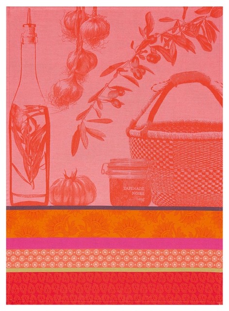 Provence Cotton Tea Towels, Watermelon, Set of 2