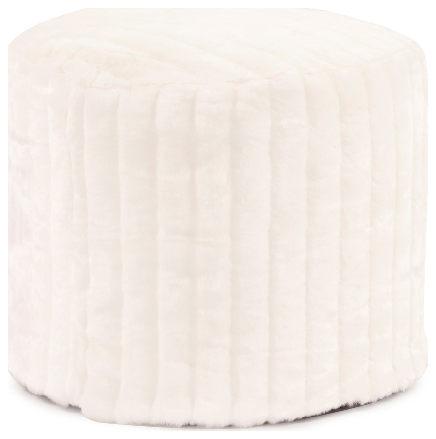 Howard Elliott Mink Snow Tall Pouf Ottoman 872-256