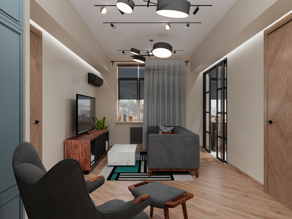 Дизайн-проект. 2-хкомнатная квартира на набережной. Москва. 2019 г.