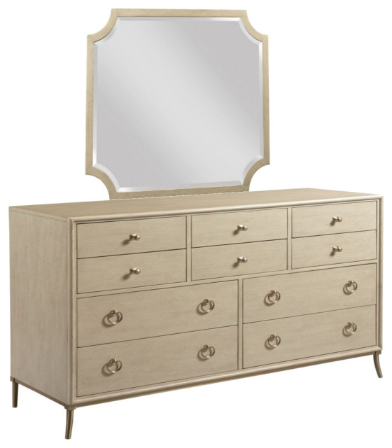 American Drew Lenox Ventura Dresser With Sarbonne Mirror Contemporary Dressers By Massiano