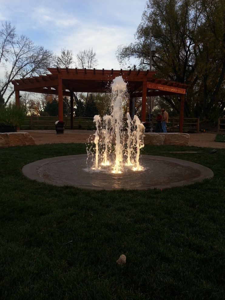 Inspiration for a rustic home design remodel in Denver