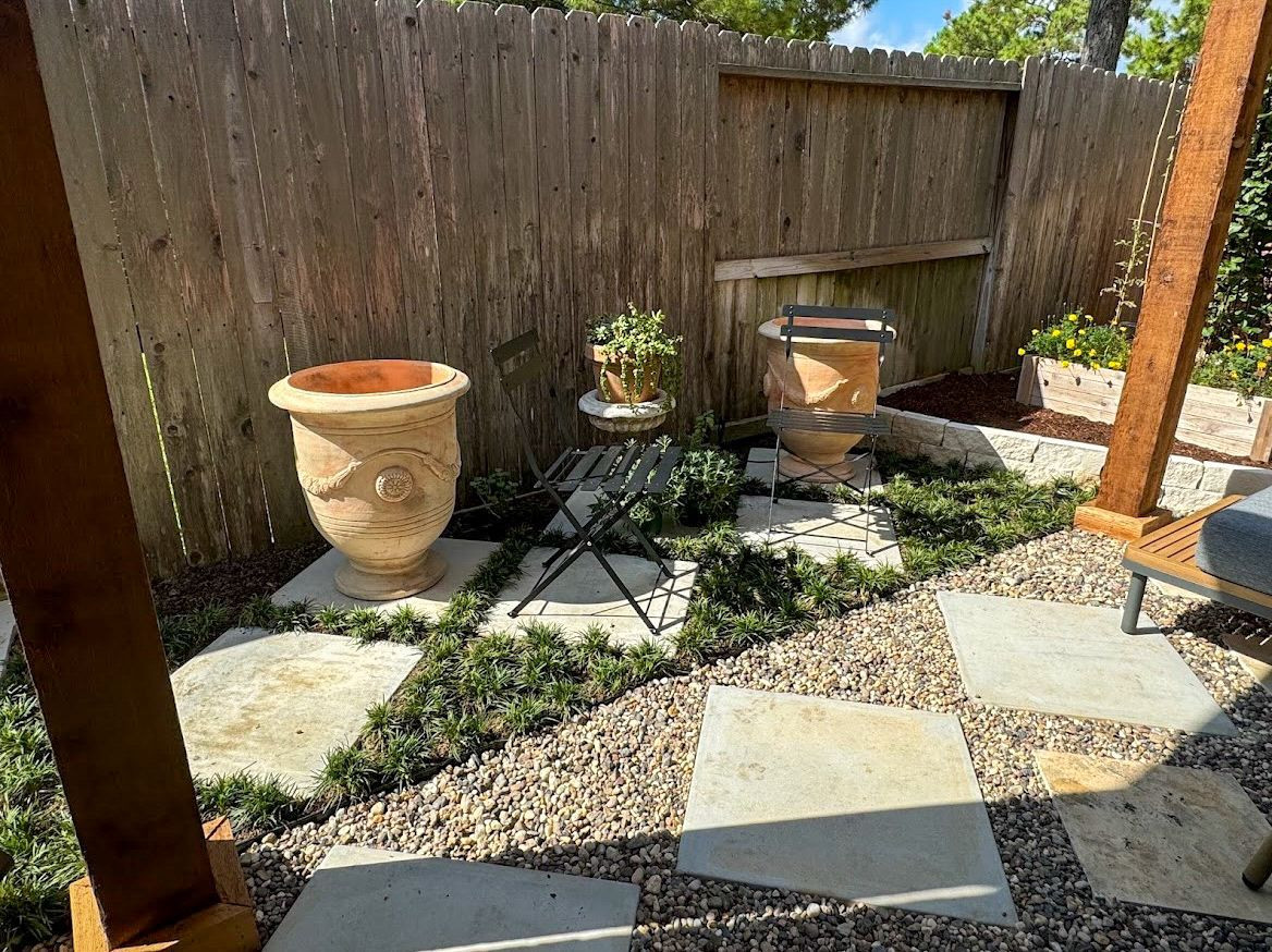 Backyard transformation with Pergola in Cinco Ranch!