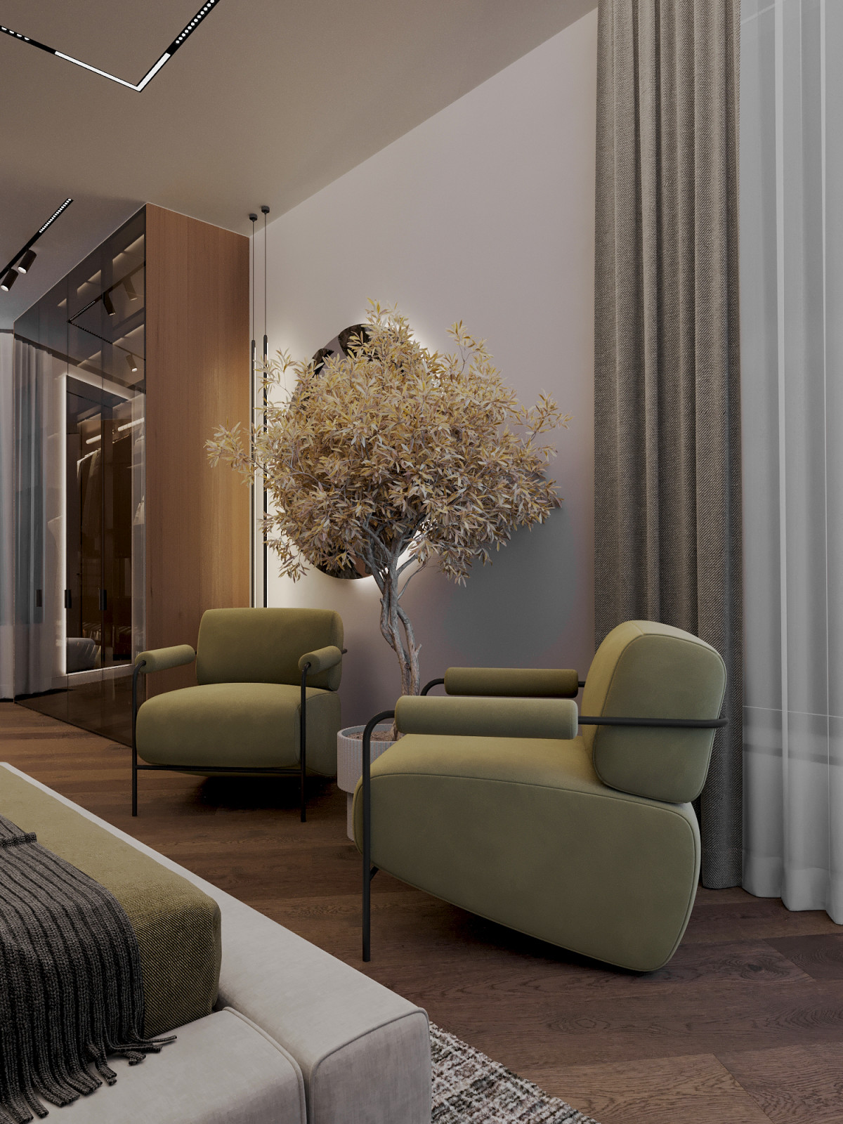 Загорожный Дом Мастер спальня