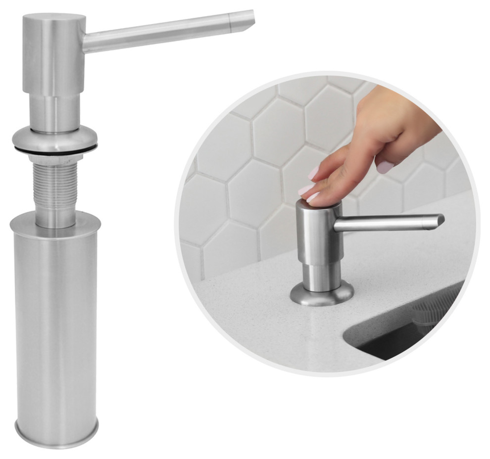 Stylish Stainless Steel Kitchen Sink Soap Dispenser Brushed ...