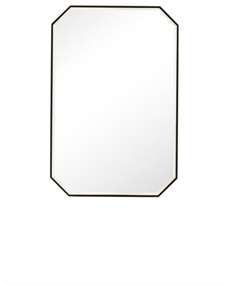 Rohe 24" Mirror, Champagne Brass Transitional Bathroom Mirrors by