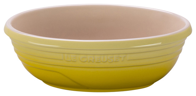 Le Creuset Soleil Yellow Stoneware Small Oval Serving Bowl Le Creuset Soleil Yellow Stoneware Small Oval Serving Bowl