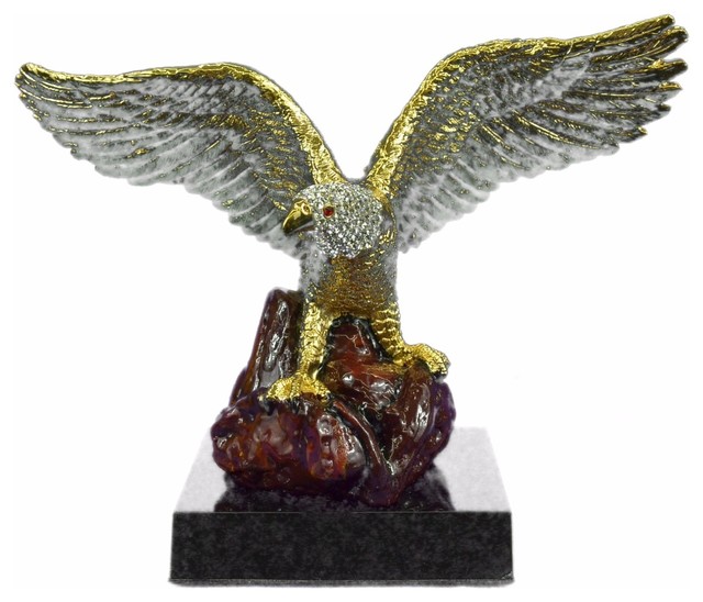 Swarovski Crystal 24k Gold Plated Bronze Sculpture Collectible