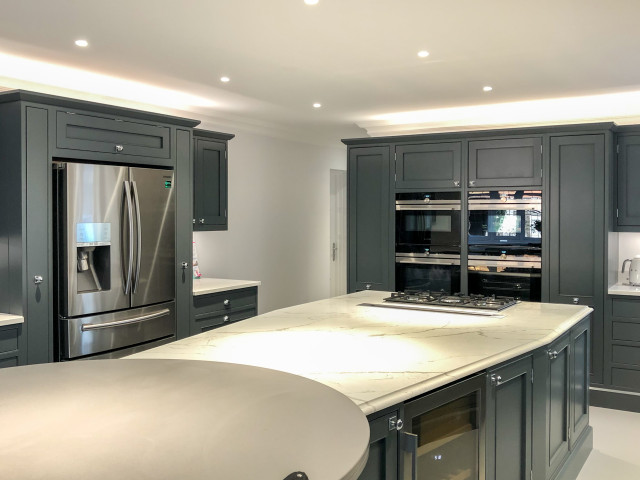 Slate Grey Framed Shaker Kitchen klassisk-koek
