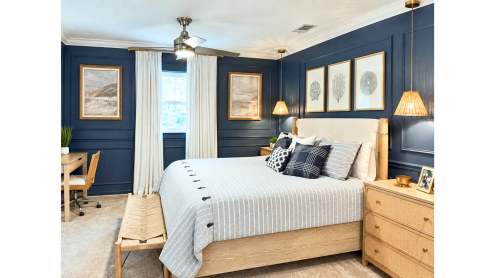 Nautical Lakehouse Master Bedroom