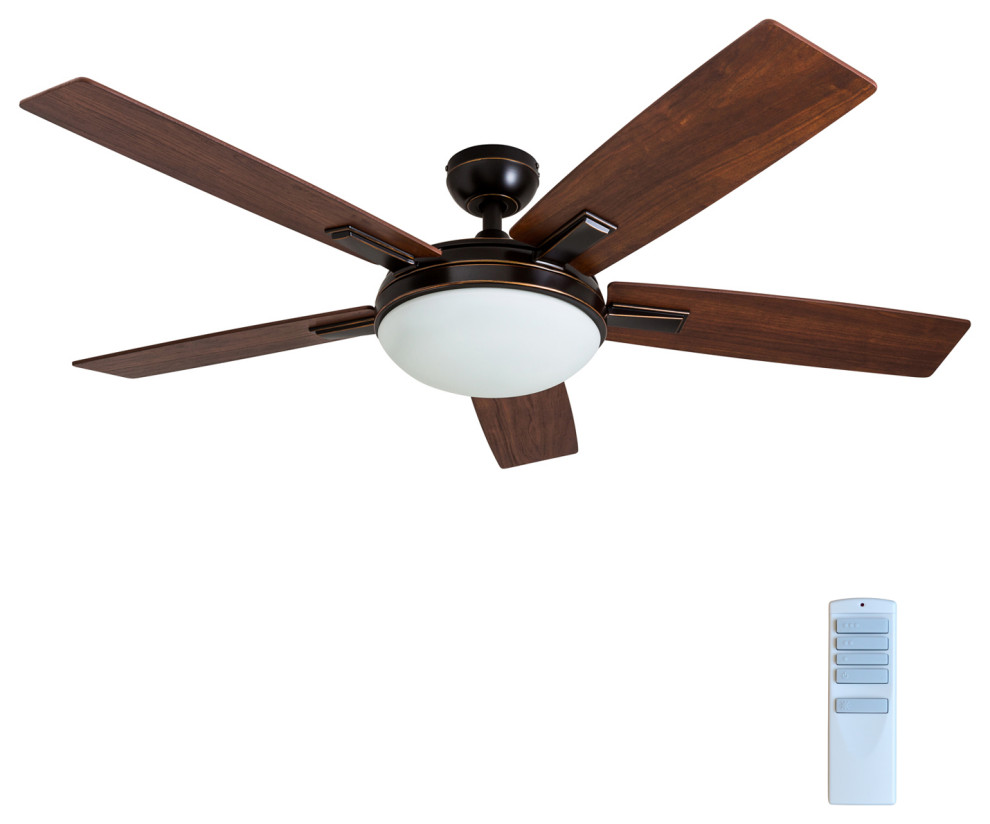 Prominence Home Emporia Ceiling Fan With Light and Remote, 52 inch