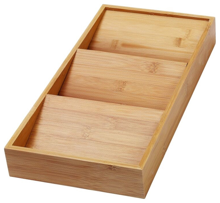 Simhoo Bamboo Spice rack In-Drawer Kitchen Cabinet Spice 12 Bottle Holder for Storage/Organizer 3-Tier 