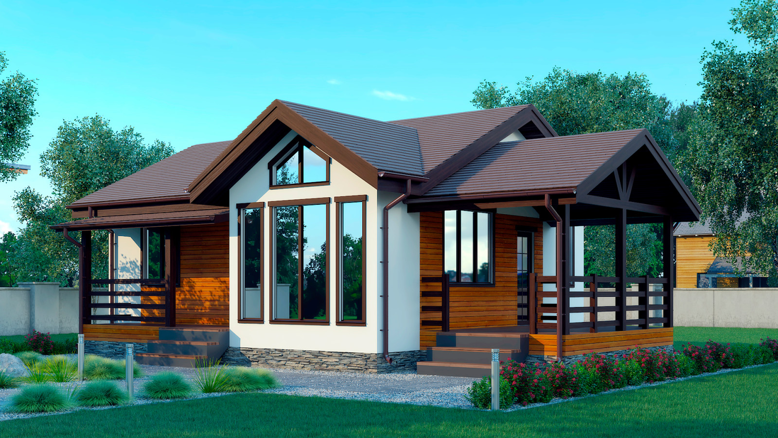 Каркасный дом, проект 16СБ01-ДО-8X9-85