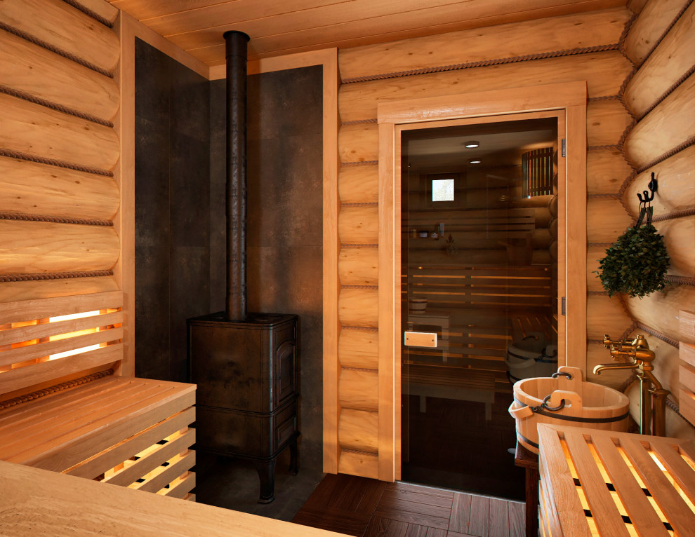 Деревянный дом с баней