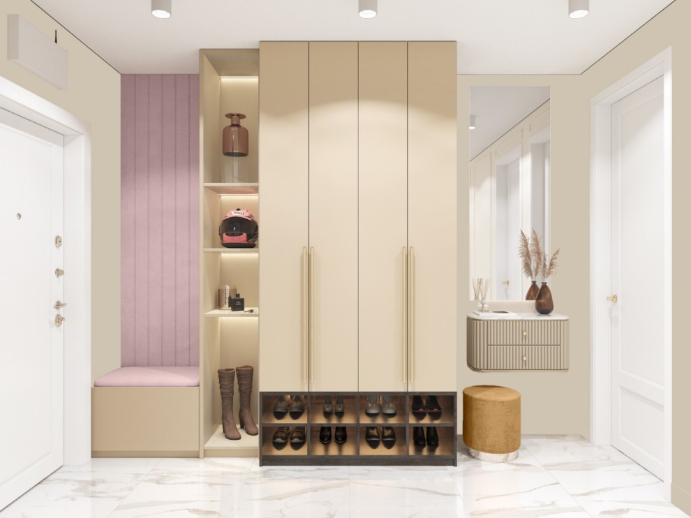 Прихожая в стиле неоклассика для молодой семьи