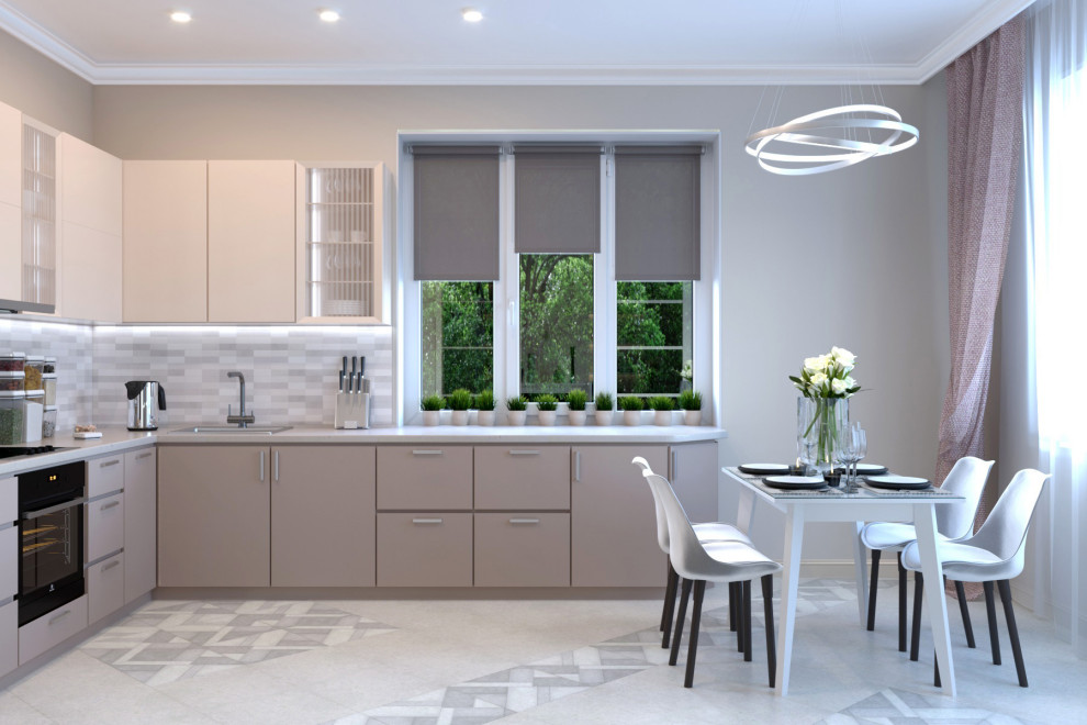 Кухня - гостиная в коттедже