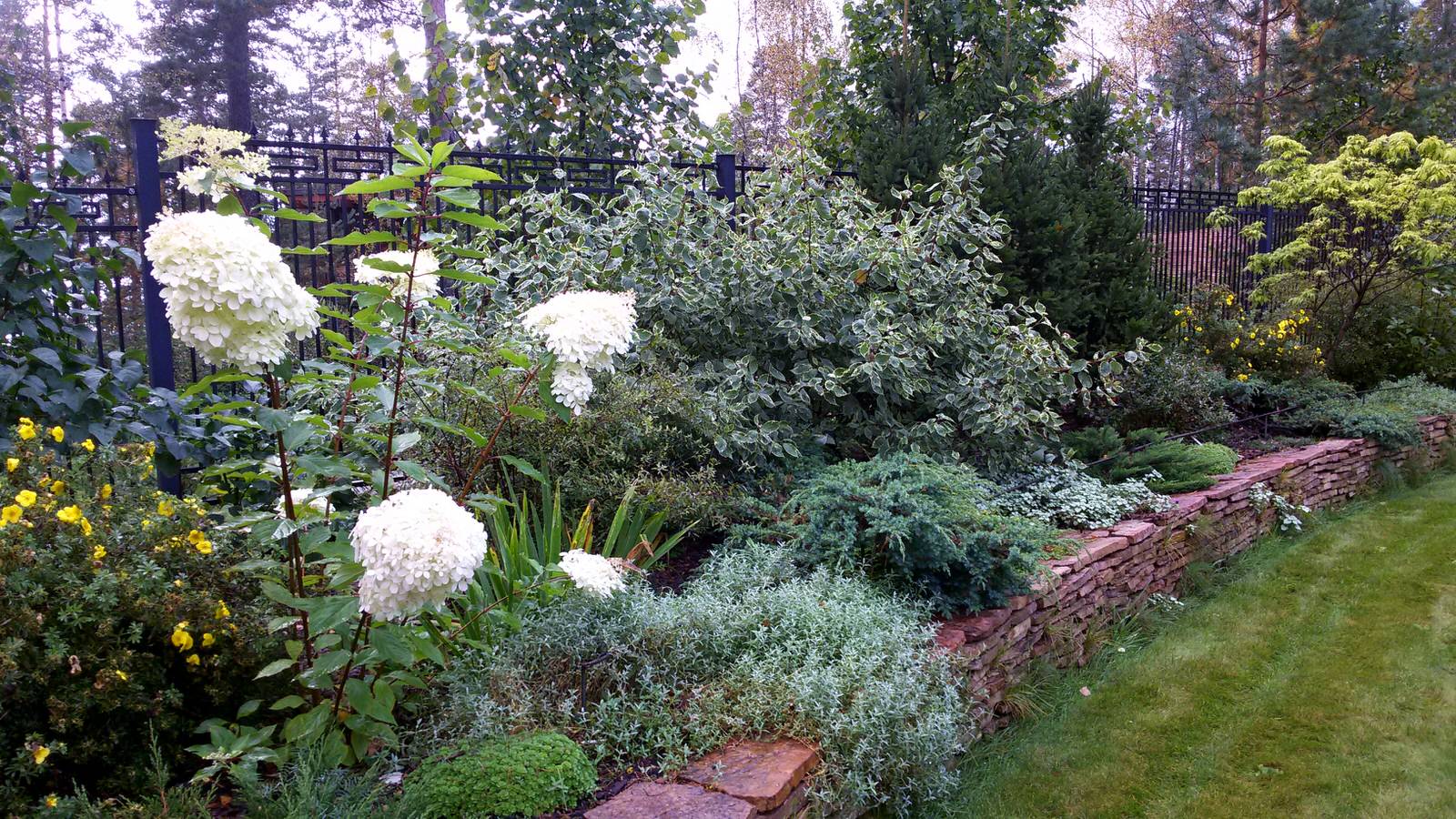 Подпорная стенка вдоль границы участка