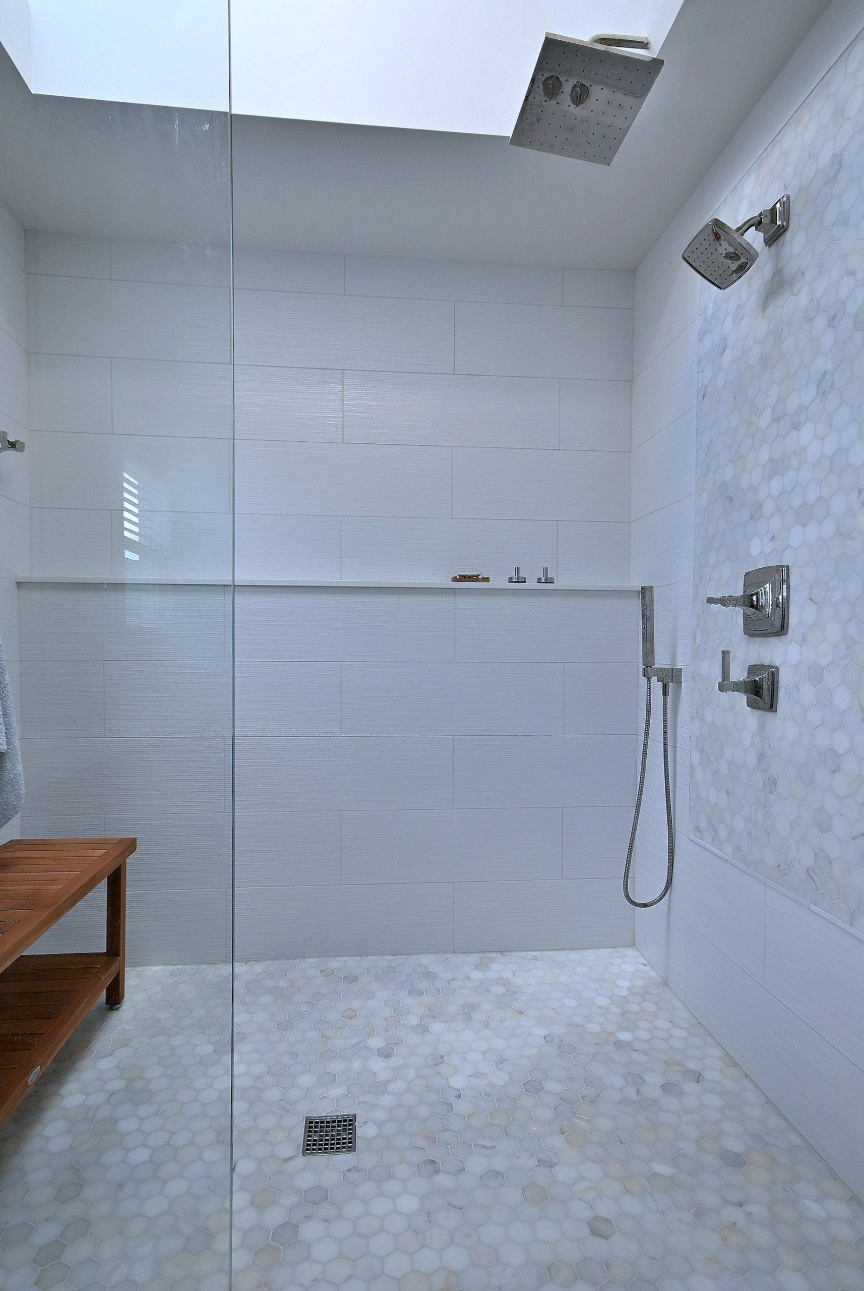 Bright Transitional Bathroom Remodel with Storage