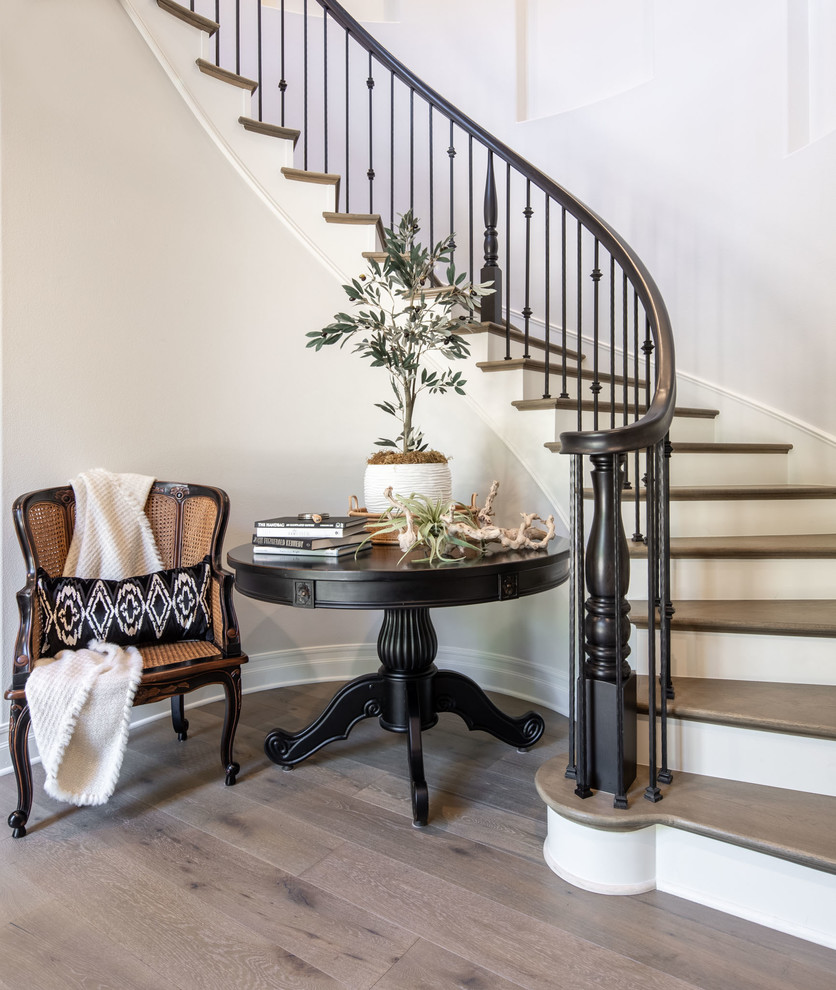 Inspiration for a transitional staircase in Orange County.