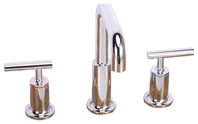 Eviva Purist 2 Handles 3 Holes Chrome Bathroom Sink Faucet