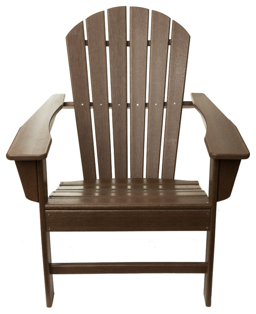 Folding Brown Color Poly Adirondack Chair Size 38h X 28 X 28