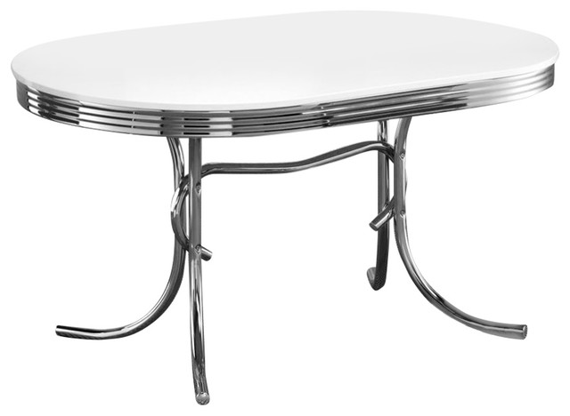 Cleveland Chrome Plated Oval Dining Table Contemporary Cleveland Chrome Plated Oval Dining Table