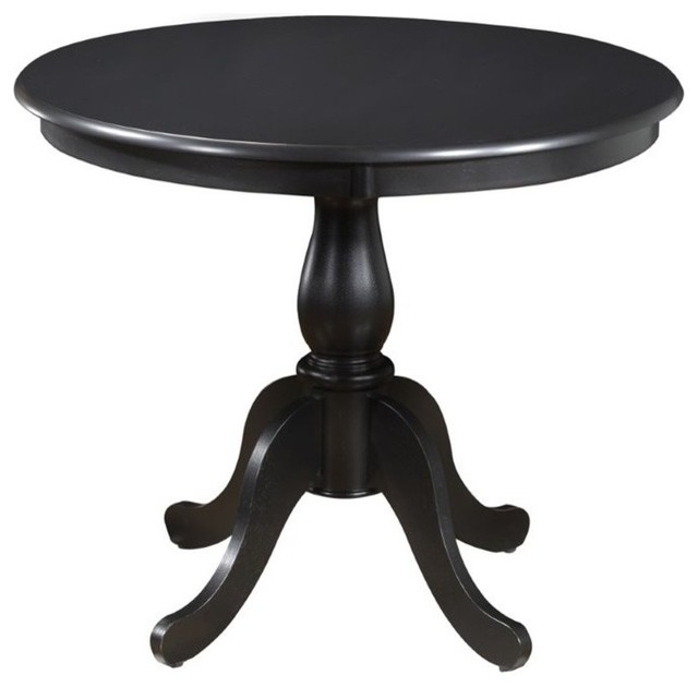 Carolina Classics Portland 36" Round Pedestal Table in Antique Black