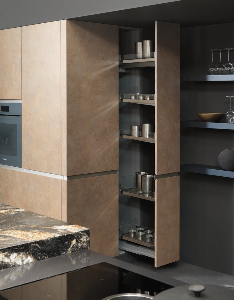This is an example of a contemporary kitchen in West Midlands.
