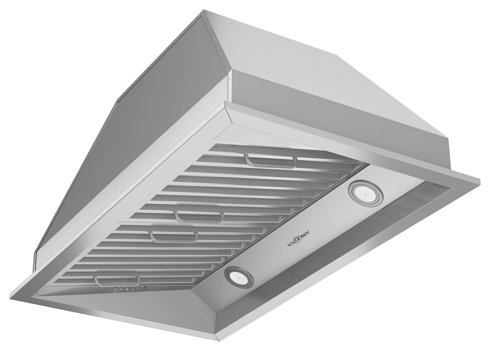Ancona Pro Insert Range Hood 28" in Stainless Steel Contemporary