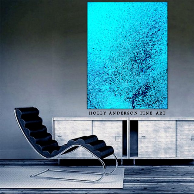 Contemporary Abstract Minimalist Art by Holly Anderson "BLUE MOON"