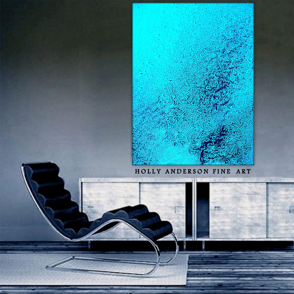 Contemporary Abstract Minimalist Art by Holly Anderson "BLUE MOON"
