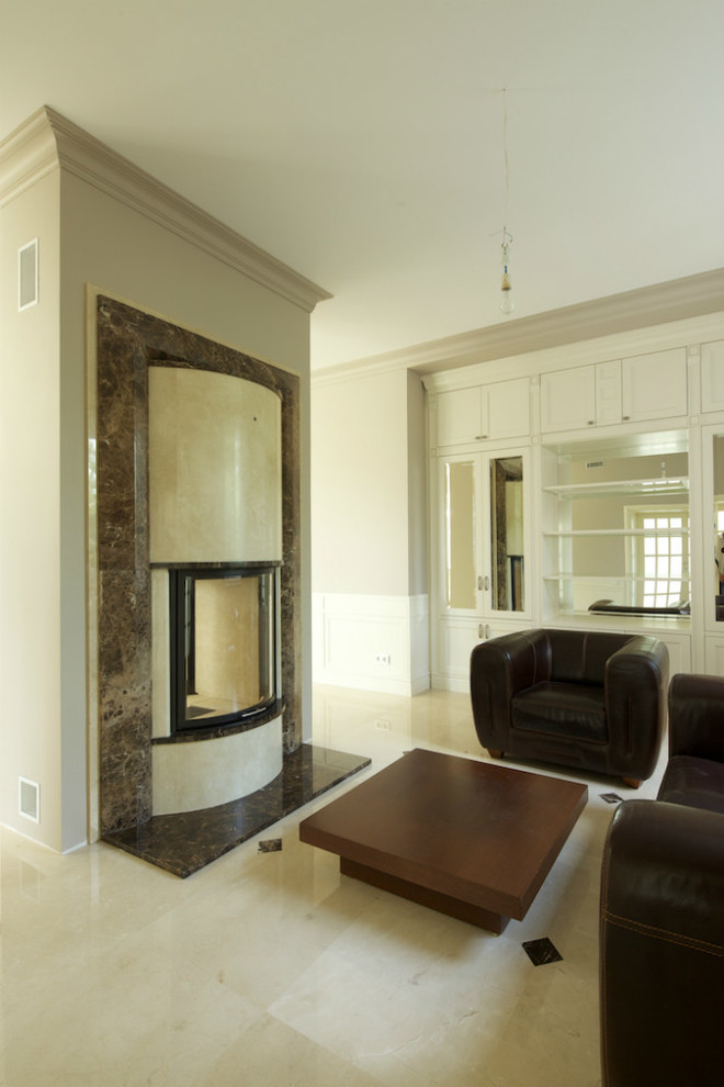 Загородный дом в Барвихе - гостиная, кухня и зал