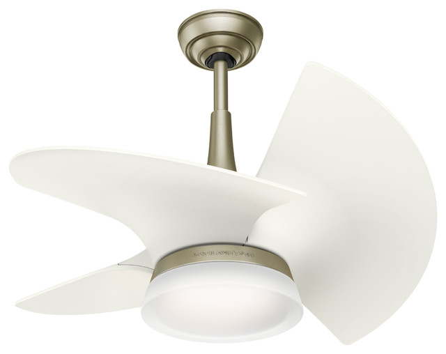 Casablanca 30 Orchid Outdoor Led White Ceiling Fan Light Wall